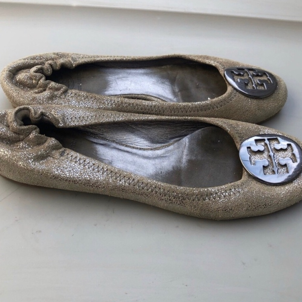 Tory Burch Miller Bronze/Gold Flats. Size 8. - Picture 4 of 9